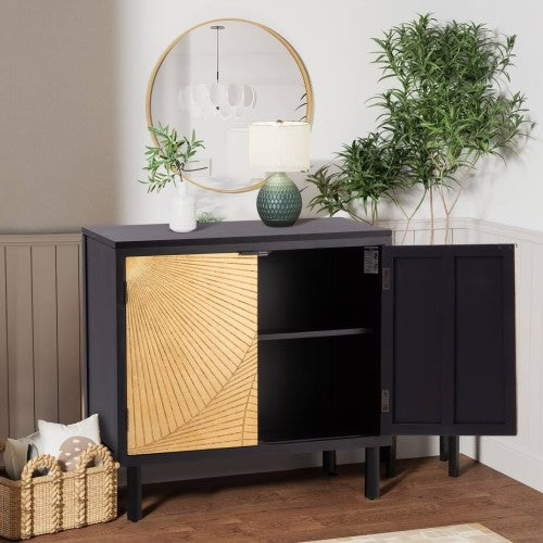 Accent Storage Cabinet, 2-Door Sideboard Cabinet with 2 Tier Shelving for Home, Living Room Accent Storage Cabinet, 2-Door Sideboard Cabinet with 2 Tier Shelving for Home, Living Room